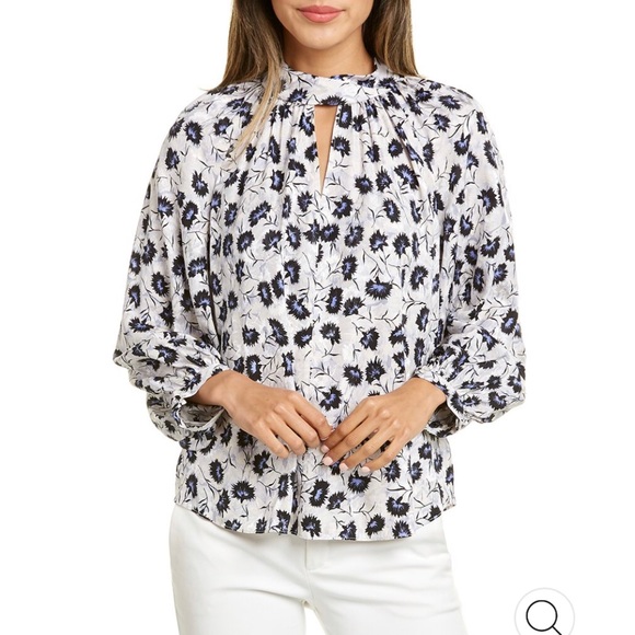 Rebecca Taylor Tops - Rebecca Taylor Thistle Floral Silk Blend Blouse 4